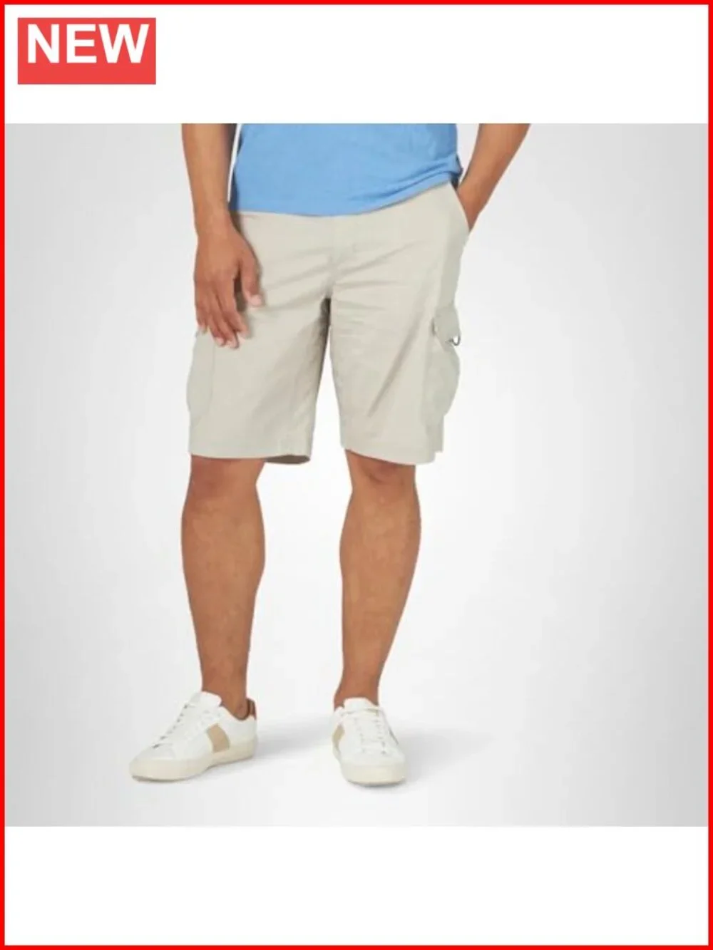 Relaxed Fit Cargo Shorts with 7 Pockets, Comfort Stretch Waistband, 10.5 Inseam